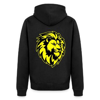 Tête de Lion - Veste à capuche bio Premium Unisexe - noir - Dos - Nico (187cm)