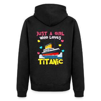 RMS Titanic cadeaux pour les filles Titanic amoureux navire - Veste à capuche bio Premium Unisexe - noir - Dos - Nico (187cm)