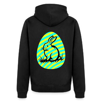 Icône de Pâques lapin - Veste à capuche bio Premium Unisexe - noir - Dos - Nico (187cm)
