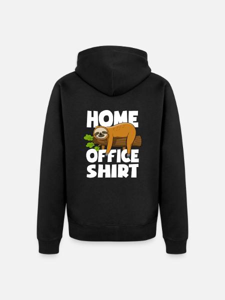 Sloth - Home office shirt - Gift - Unisex Premium Organic Zip Hoodie - black