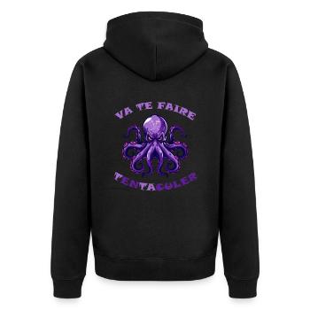 Va te faire tentaculer ! humour pieuvre, poulpe - Veste à capuche bio Premium Unisexe - noir - Dos - Nico (187cm)