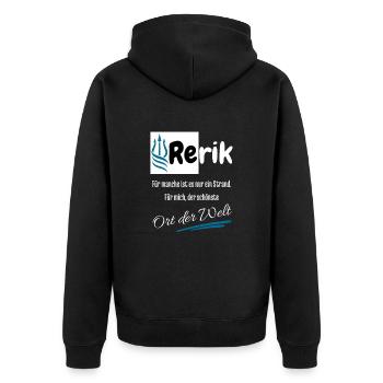 Rerik pour moi le plus bel endroit du monde. - Veste à capuche bio Premium Unisexe - noir - Dos - Nico (187cm)