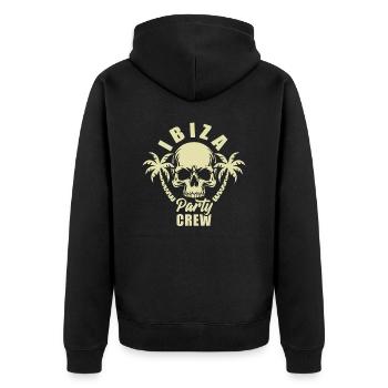 Ibiza Party Crew - ça s’intensifie de toute façon - Veste à capuche bio Premium Unisexe - noir - Dos - Nico (187cm)