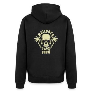 Mallorca Party Crew - ça s’intensifie de toute façon - Veste à capuche bio Premium Unisexe - noir - Dos - Nico (187cm)