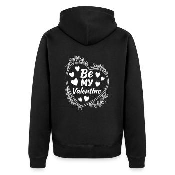 Be my Valentine - Amour - Cadeau - Veste à capuche bio Premium Unisexe - noir - Dos - Nico (187cm)