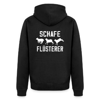 Schafe Flüsterer Lamm Kalb Geschenk - Veste à capuche bio Premium Unisexe - noir - Dos - Nico (187cm)