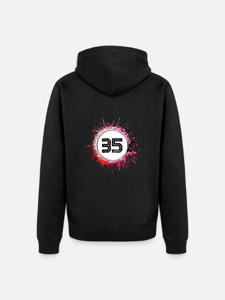 35 Number of blobs - Unisex Premium Organic Zip Hoodie - black