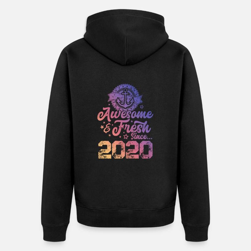 2020 génial frais - Veste à capuche bio Premium Unisexe - noir