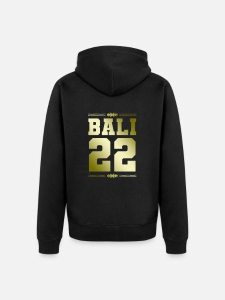Bali 22 - Unisex Premium Bio Zip Hoodie - Schwarz