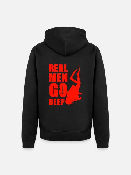 diving fun - Unisex Premium Organic Zip Hoodie - black