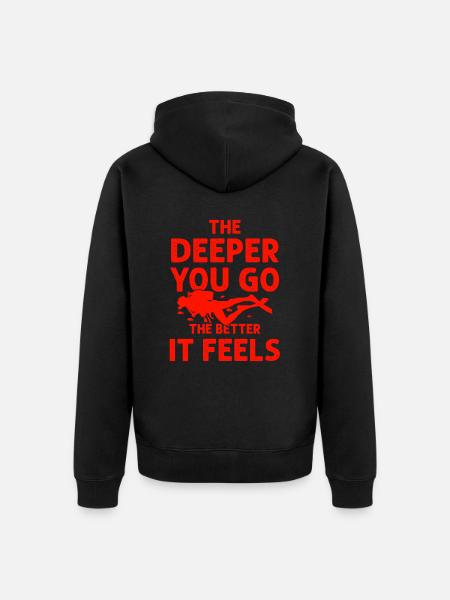 deep sea diving - Unisex Premium Organic Zip Hoodie - black