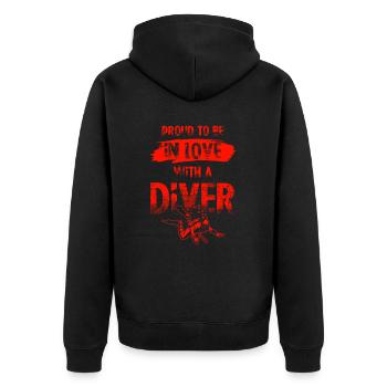 aimer un plongeur - Veste à capuche bio Premium Unisexe - noir - Dos - Nico (187cm)