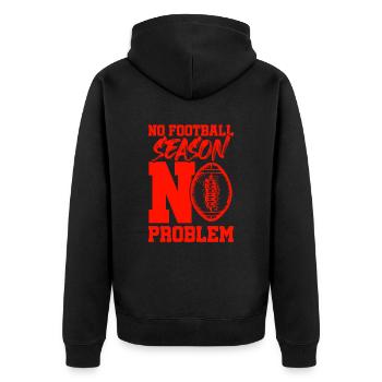 saison de football - Veste à capuche bio Premium Unisexe - noir - Dos - Nico (187cm)