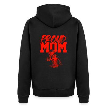 fière maman de football - Veste à capuche bio Premium Unisexe - noir - Dos - Nico (187cm)
