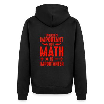 Les mathématiques sont importantes - Veste à capuche bio Premium Unisexe - noir - Dos - Nico (187cm)