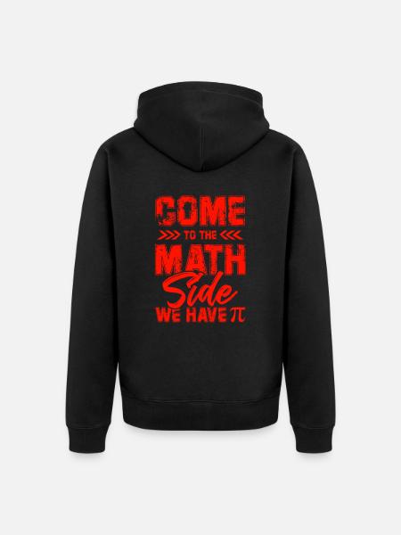 Spruch mathematik - Unisex Premium Organic Zip Hoodie - black