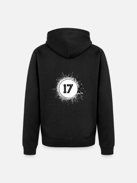 17 Nombre d’objets blob - Veste à capuche bio Premium Unisexe - noir