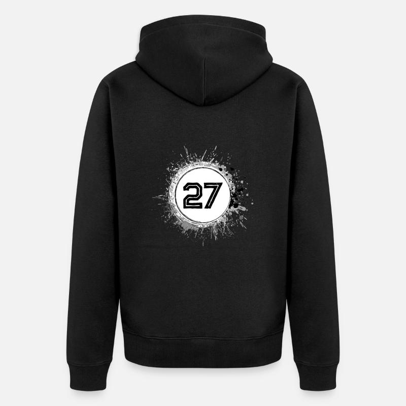 27 Nombre d’objets blob - Veste à capuche bio Premium Unisexe - noir