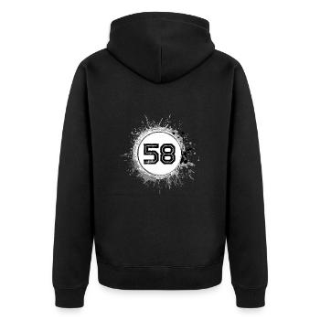 58 Nombre d’objets blob - Veste à capuche bio Premium Unisexe - noir - Dos - Nico (187cm)