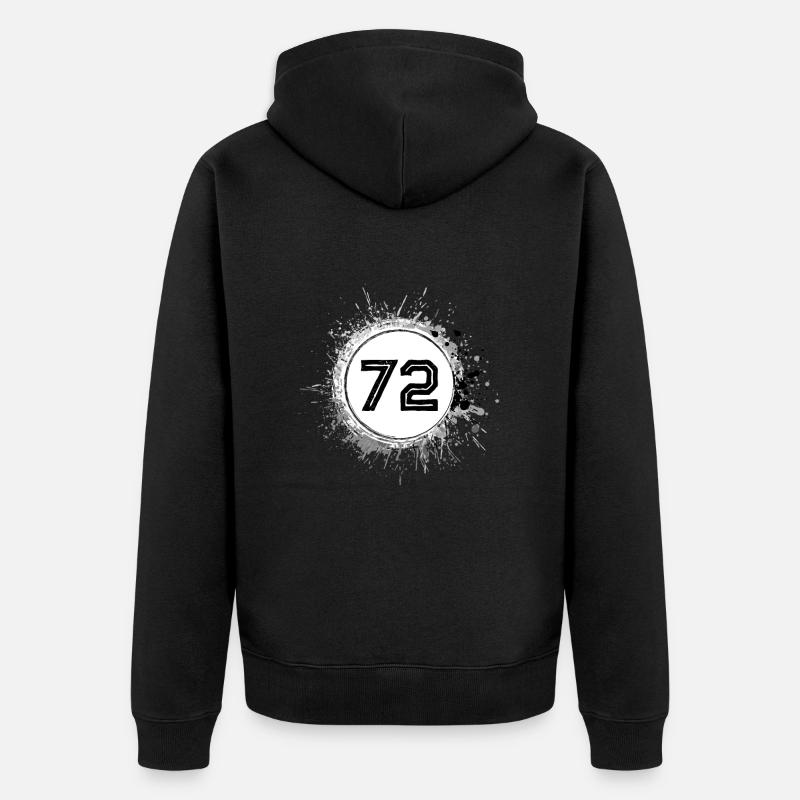 72 Nombre d’objets blob - Veste à capuche bio Premium Unisexe - noir