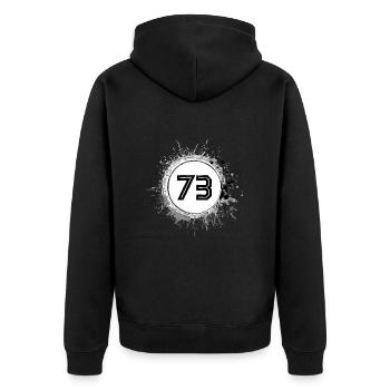73 Nombre d’objets blob - Veste à capuche bio Premium Unisexe - noir - Dos - Nico (187cm)