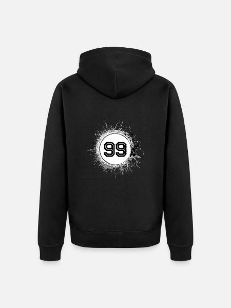 99 Number of blobs - Unisex Premium Organic Zip Hoodie - black