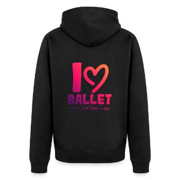 J’adore le ballet - Veste à capuche bio Premium Unisexe - noir - Dos - Nico (187cm)