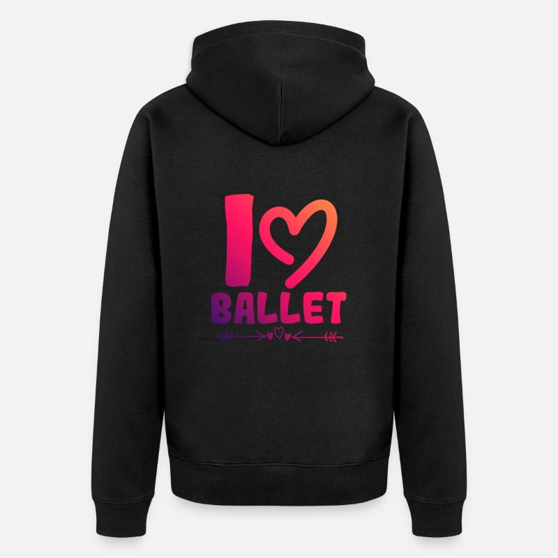 J’adore le ballet - Veste à capuche bio Premium Unisexe - noir