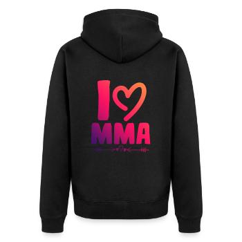 J’aime Mma - Veste à capuche bio Premium Unisexe - noir - Dos - Nico (187cm)