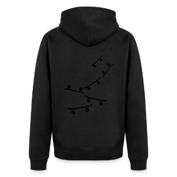 Skateboard Skaters - Veste à capuche bio Premium Unisexe - noir - Dos - Nico (187cm)