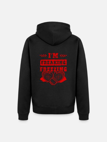 Freezing Winter - Unisex Premium Bio Zip Hoodie - Schwarz