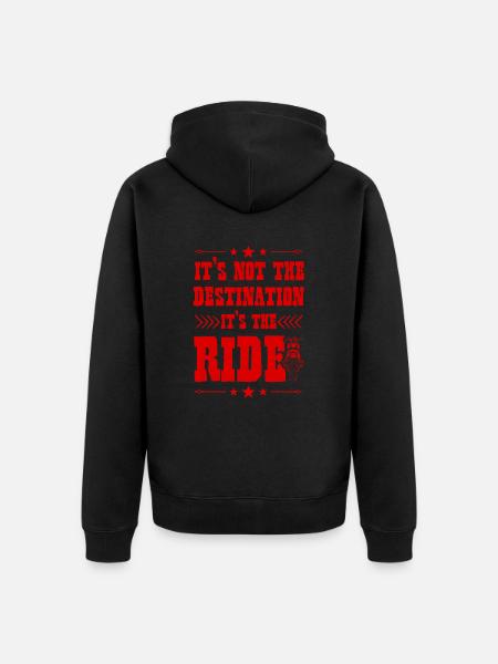 Motorcycle Destination - Unisex Premium Organic Zip Hoodie - black