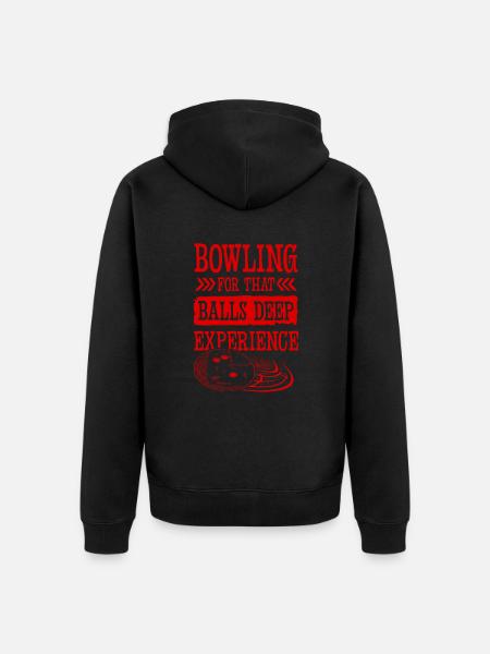 Bowling Experiment - Unisex Premium Organic Zip Hoodie - black