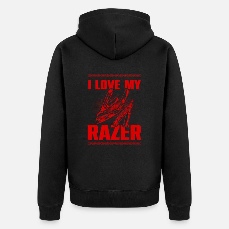J’aime mon Razer - Veste à capuche bio Premium Unisexe - noir