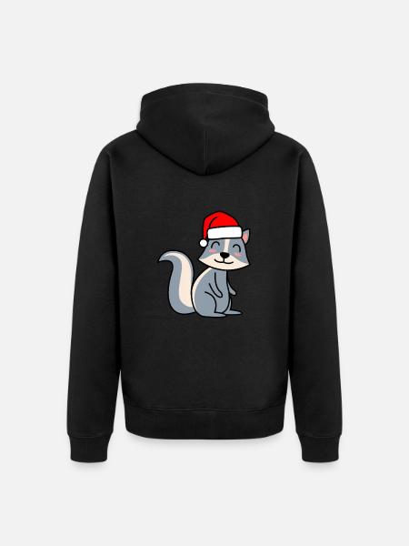 Stinker Comic Christmas Xmas - Unisex Premium Organic Zip Hoodie - black