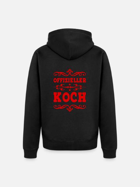 Premium Koch - Unisex Premium Bio Zip Hoodie - Schwarz
