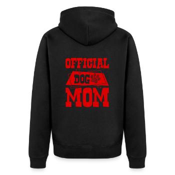 Hunde Mama - Unisex Premium Bio Zip Hoodie - Schwarz - Hinten - Nico (187cm)