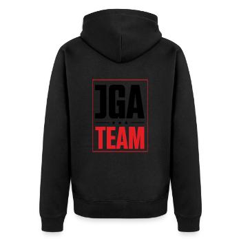 Jga Junggesellenabschied Team - Unisex Premium Bio Zip Hoodie - Schwarz - Hinten - Nico (187cm)