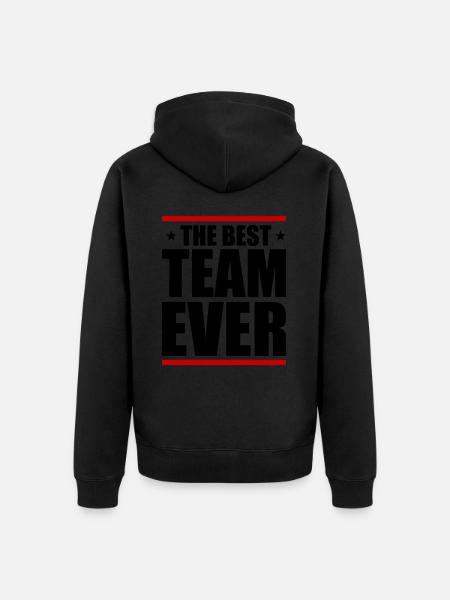 Beste Team Ever - Unisex Premium Bio Zip Hoodie - Schwarz