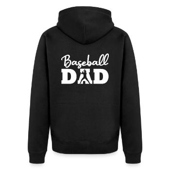 Père de baseball - Veste à capuche bio Premium Unisexe - noir - Dos - Nico (187cm)