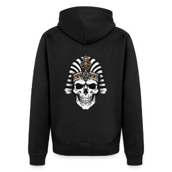 Crâne de pharaon - Veste à capuche bio Premium Unisexe - noir - Dos - Nico (187cm)