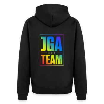 Jga Junggesellenabschied Team - Unisex Premium Bio Zip Hoodie - Schwarz - Hinten - Nico (187cm)