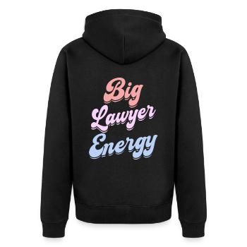 Avocate Plein D'Énergie Juge Juriste Avocate - Veste à capuche bio Premium Unisexe - noir - Dos - Nico (187cm)
