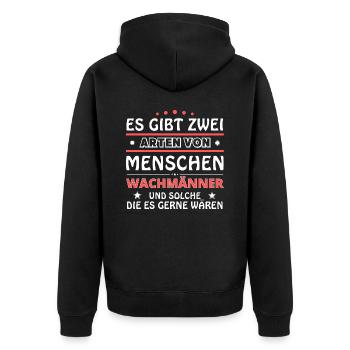 Cadeau d’agents de sécurité - Deux types de... Concevoir - Veste à capuche bio Premium Unisexe - noir - Dos - Nico (187cm)