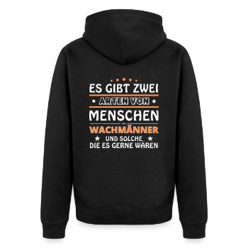 Cadeau d’agent de sécurité - deux types de... Concevoir - Veste à capuche bio Premium Unisexe - noir - Dos - Nico (187cm)