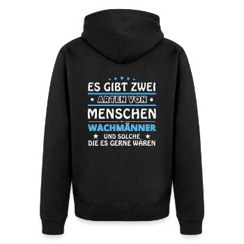 Cadeau d’agents de sécurité - Deux types de... Concevoir - Veste à capuche bio Premium Unisexe - noir - Dos - Nico (187cm)