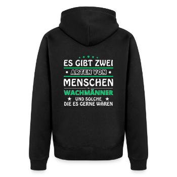 Cadeau d’agents de sécurité - Deux types de... Concevoir - Veste à capuche bio Premium Unisexe - noir - Dos - Nico (187cm)
