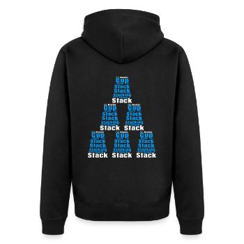 Cup Stack Master Sport Stacking - Unisex Premium Bio Zip Hoodie - Schwarz - Hinten - Nico (187cm)