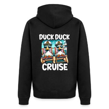 Humour Croisière Vacances - Veste à capuche bio Premium Unisexe - noir - Dos - Nico (187cm)
