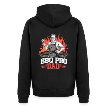 Père Expert En Grill et Barbecue Papa - Veste à capuche bio Premium Unisexe - noir - Dos - Nico (187cm)